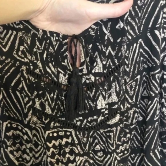 Mossimo Aztec Printed Tassel Top - Picture 3 of 6